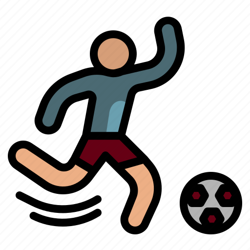 Football, kick, ball, footballplayer, player icon - Download on Iconfinder