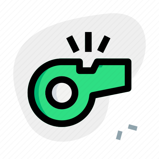 Whistle, sport, green, signal, match icon - Download on Iconfinder