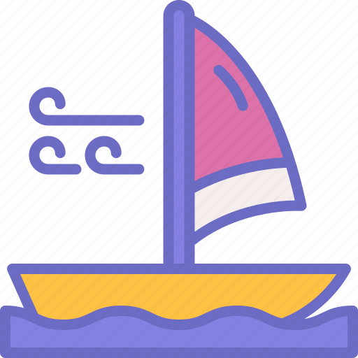 Windsurfing, surfing, sport, water, sailboat icon - Download on Iconfinder