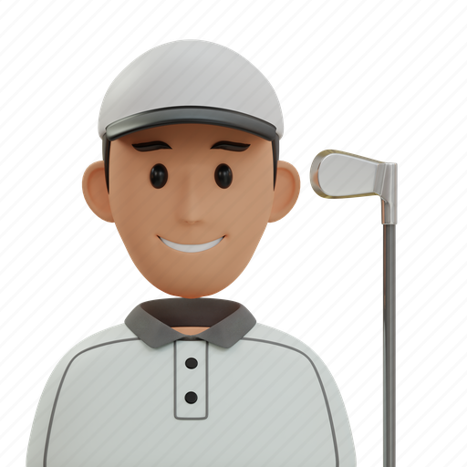 Golf, golfing, green, ball, grass, course, golfer 3D illustration - Download on Iconfinder