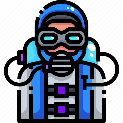 Avatars, diver, diving, extreme, scuba, sport, underwater icon - Download on Iconfinder