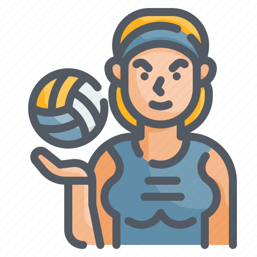 Volleyball, sport, player, team, girl icon - Download on Iconfinder