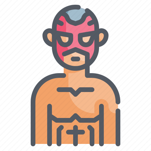 Wrestler, wrestling, athlete, fighter, avatar icon - Download on Iconfinder