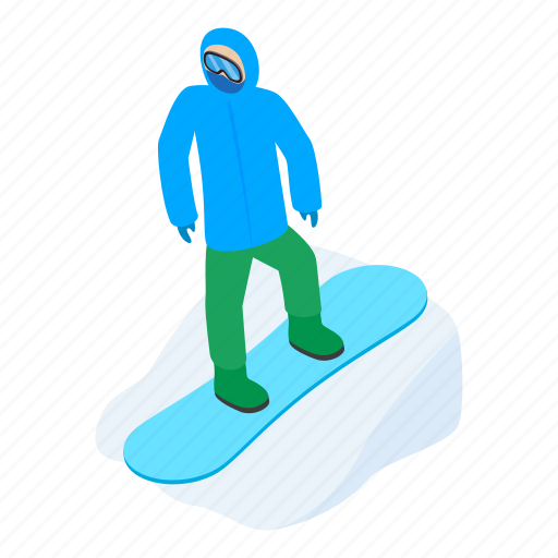 Isometric, object, sign, snowboarder icon - Download on Iconfinder