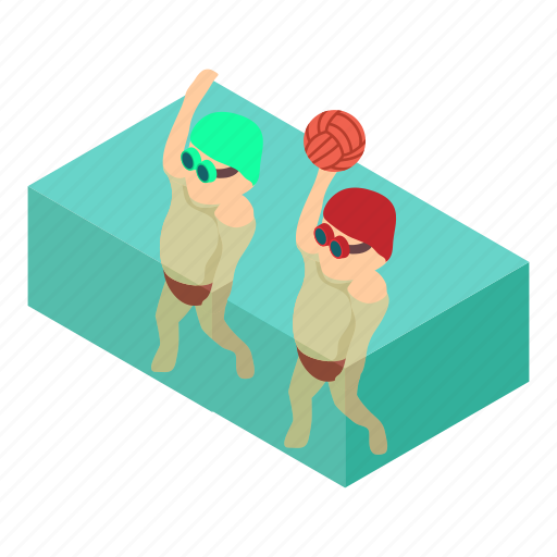 Isometric, object, sign, waterpoloplayer icon - Download on Iconfinder