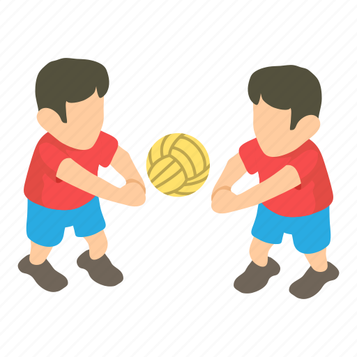 Isometric, object, sign, volleyballplayer icon - Download on Iconfinder