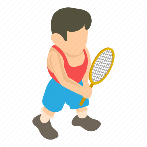 Isometric, object, sign, tennisplayer icon - Download on Iconfinder