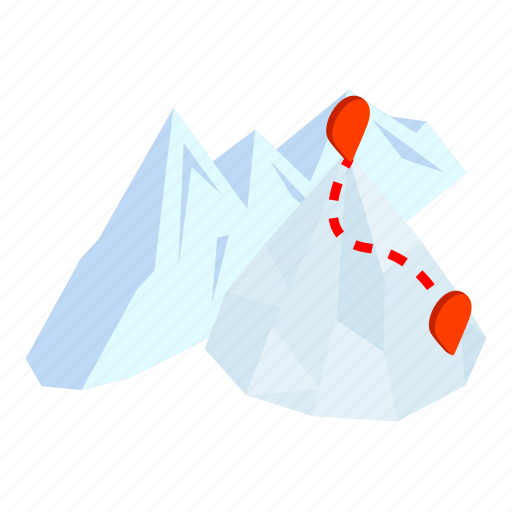 Isometric, mountaineering, object, sign icon - Download on Iconfinder