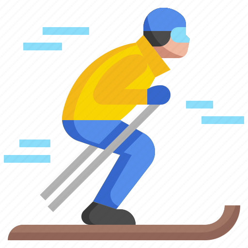 Skiing, sports, and, competition, athlete, ski icon - Download on Iconfinder