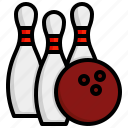 bowling, pins, leisure, sports, and, competition, sport