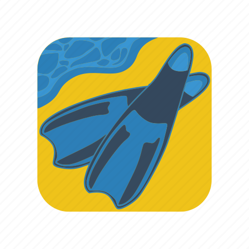 Dive, diving, fins, flippers, scuba, snorkel, snorkeling icon - Download on Iconfinder