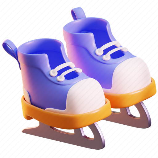 Ice skate, winter, shoes, skate 3D illustration - Download on Iconfinder