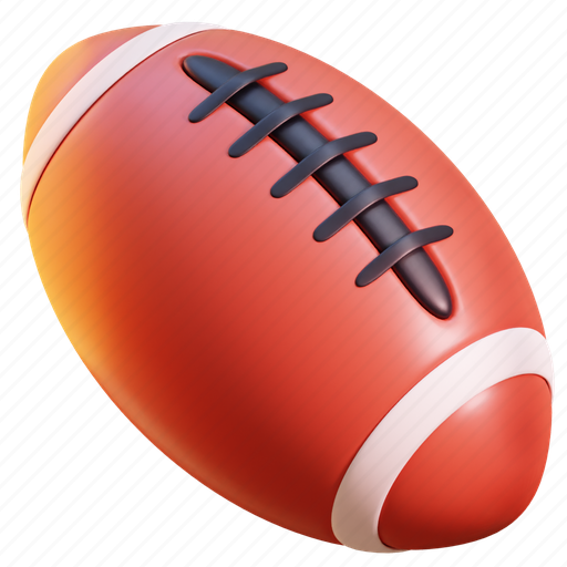 Rugby, american football, sports, football, american, rugby ball 3D illustration - Download on Iconfinder
