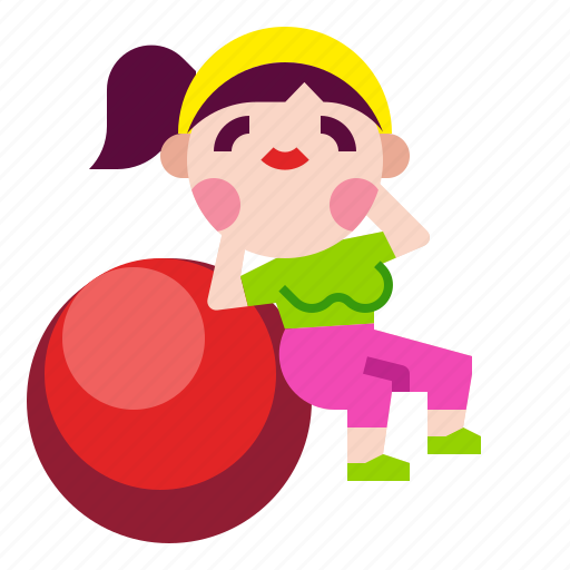Exercise, fit, fitnessball, gym, workout icon - Download on Iconfinder