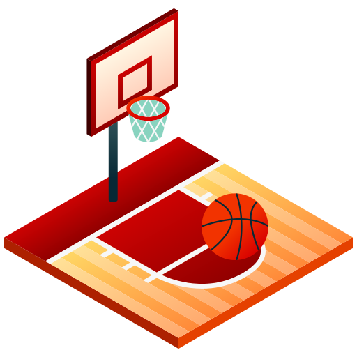 Basketball, isometric, nba, slam dunk, sport icon - Free download