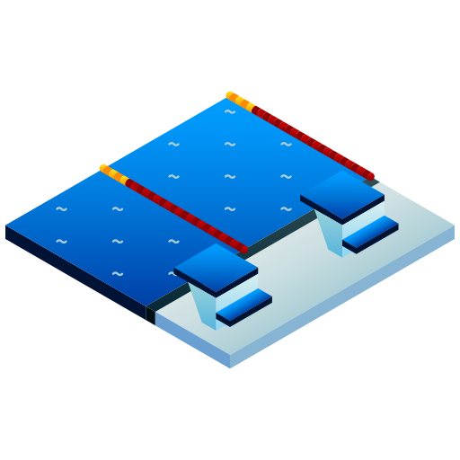 Isometric, sport, swim, swimming, swimming pool, water sport icon - Free download