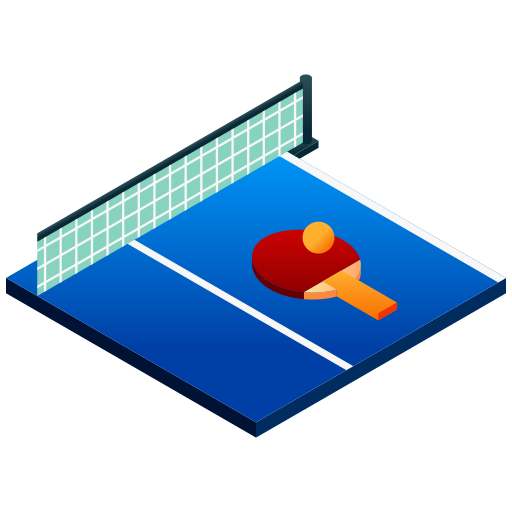 Isometric, paddle, ping pong, sport, table, table tennis, tennis icon - Free download