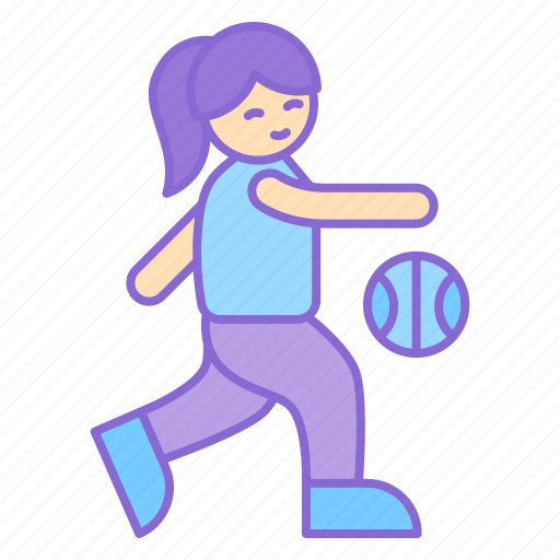 Sport, basketball, girl, ball, female icon - Download on Iconfinder