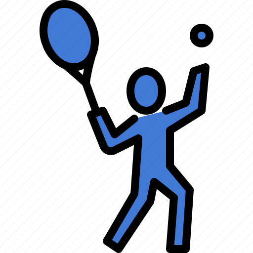 Tennis, serve, sport, games, pictogram, olympic icon - Download on Iconfinder