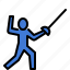 fencing, sword, sport, games, pictogram, olympic 