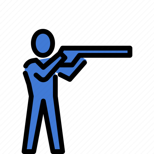 Shooting, gun, sport, games, pictogram, olympic icon - Download on Iconfinder