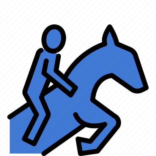 Equestrian, jumping, horse, sport, games, pictogram, olympic icon - Download on Iconfinder