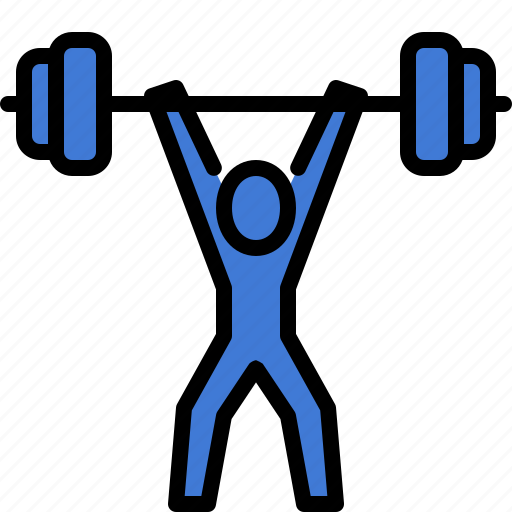 Weightlifting, sport, games, pictogram, olympic, fitness, gym icon - Download on Iconfinder