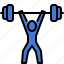 weightlifting, sport, games, pictogram, olympic, fitness, gym 