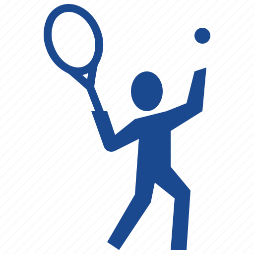 Tennis, serve, sport, games, pictogram, olympic icon - Download on Iconfinder