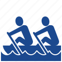 rowing, canoe, boat, sport, games, pictogram, olympic