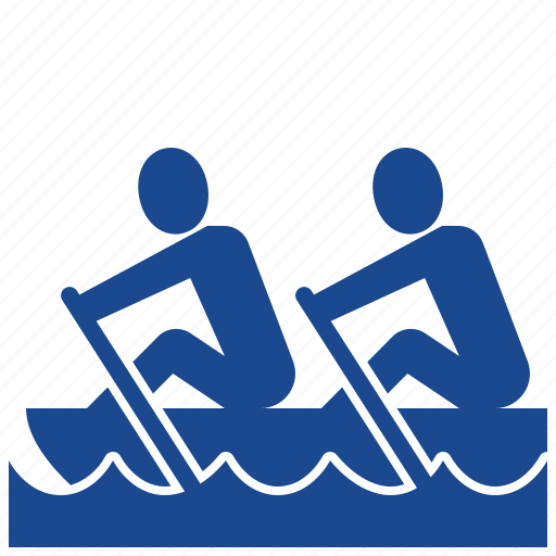 Rowing, canoe, boat, sport, games, pictogram, olympic icon - Download on Iconfinder