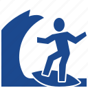 surfing, surfboard, summer, sport, games, pictogram, olympic