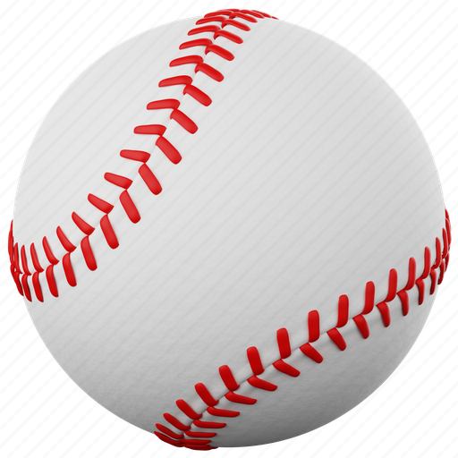 Baseball, baseball ball, sport, ball, sports, match 3D illustration - Download on Iconfinder