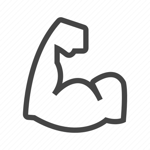 Muscle Icon - Download in Colored Outline Style