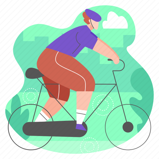 Cycling, bicycle, vehicle, sports, game, man illustration - Download on Iconfinder