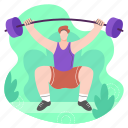 man, sports, weightlifting, exercise, fitness, game 