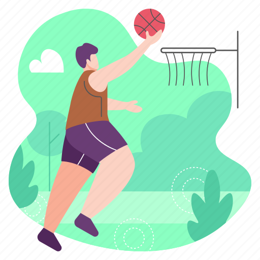 Basketball, sport, game, play, ball, sports illustration - Download on Iconfinder