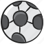 checkered ball, football, olympic game, sports ball, sports equipment 