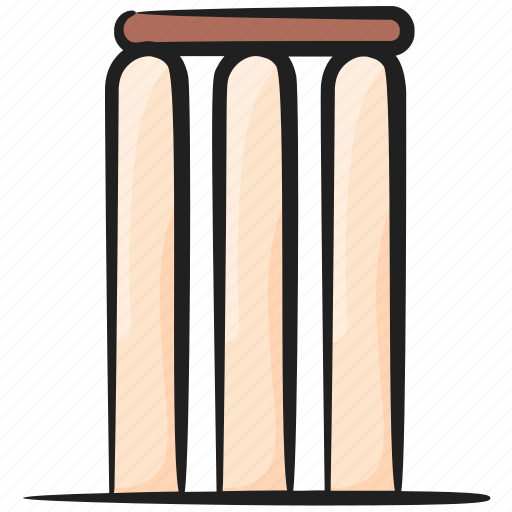 Cricket equipment, cricket pitch, cricket wicket, stump wicket, wicket icon - Download on Iconfinder