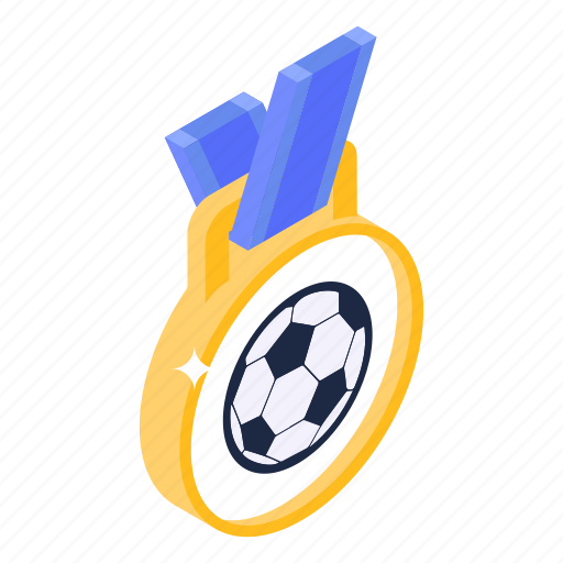 Football medal, sports medal, winning medal, winning award, hanging medal icon - Download on Iconfinder
