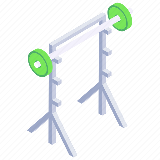 Free weights, fitness equipment, barbell bar, squat stand, barbell rack icon - Download on Iconfinder