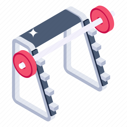 Free weights, fitness equipment, weight rack, halters stand, barbell rack icon - Download on Iconfinder