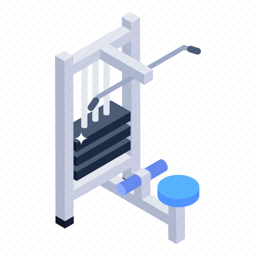 Leverage chest press, fitness equipment, fitness machine, fitness accessory, gym bench icon - Download on Iconfinder