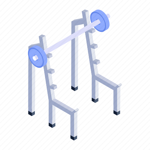 Free weights, fitness equipment, weight rack, halters stand, barbell rack icon - Download on Iconfinder
