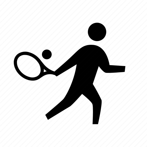 Exercise, outdoor, player, racket, sport, tennis icon - Download on Iconfinder