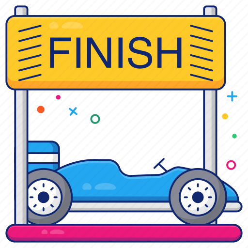 Finishline, endline, race end, destination line, chequered endline icon - Download on Iconfinder