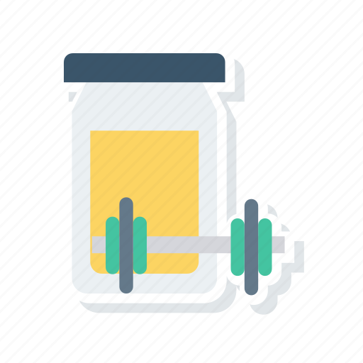Dumbbell, exercise, jar, protiens icon - Download on Iconfinder