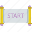 start line icon, race line, marathon, start point 