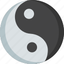black, white, balance icon