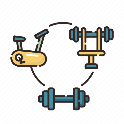 Circuit, exercise, fitness, gym, sports, training, workout icon - Download on Iconfinder